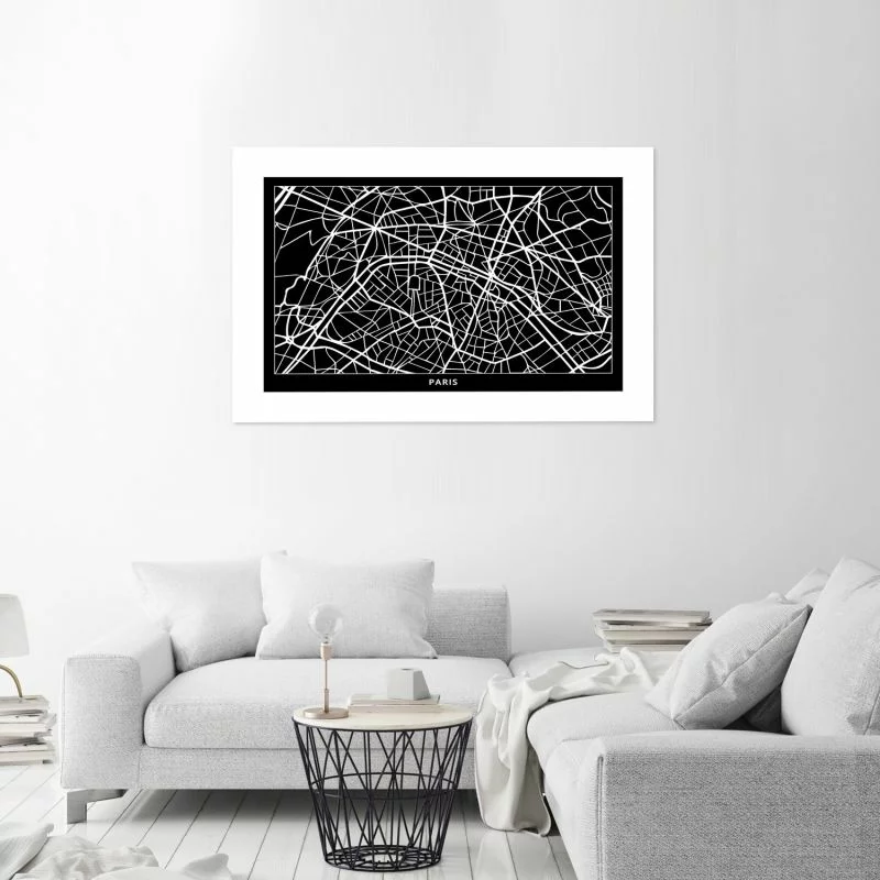 Plakat, Plan miasta Paryż - obrazek 1