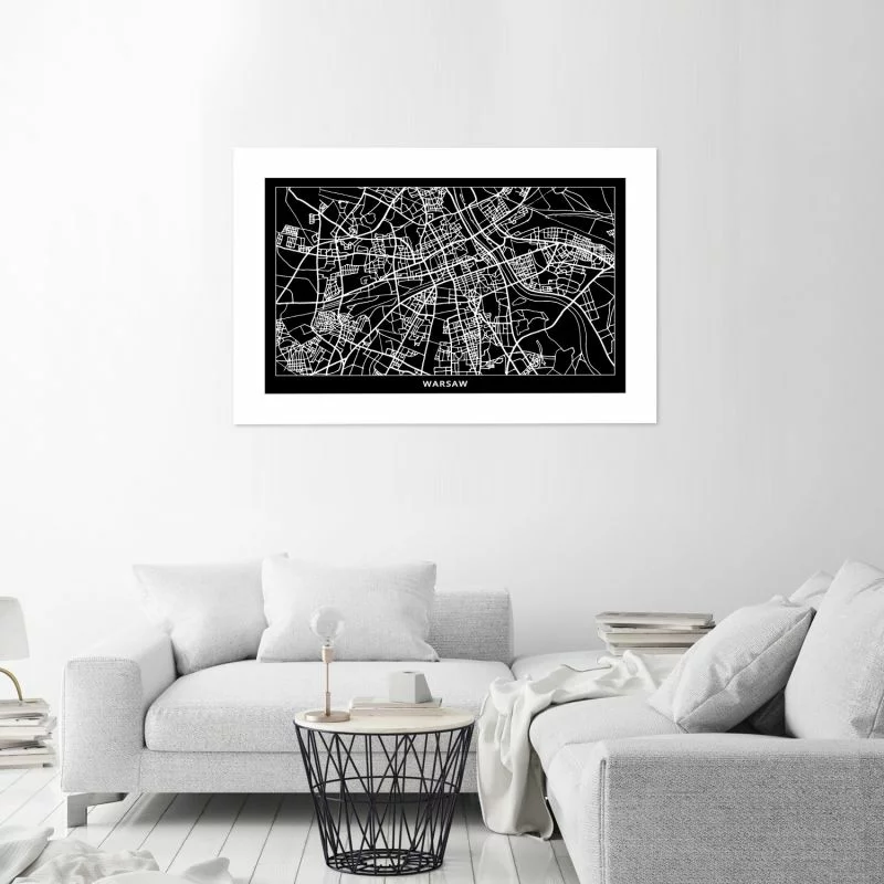 Plakat, Plan miasta Warszawa - obrazek 1