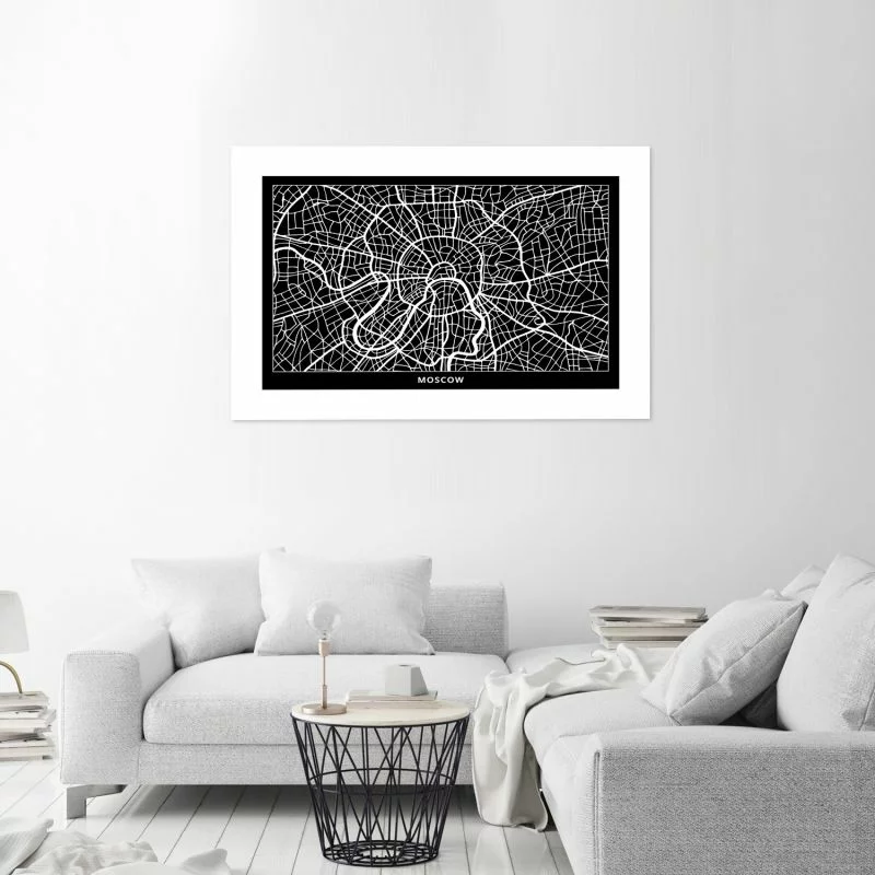Plakat, Plan miasta Moskwa - obrazek 1