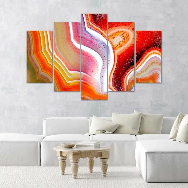 Obraz pięcioczęściowy Deco Panel, Taniec neonów - obrazek 1