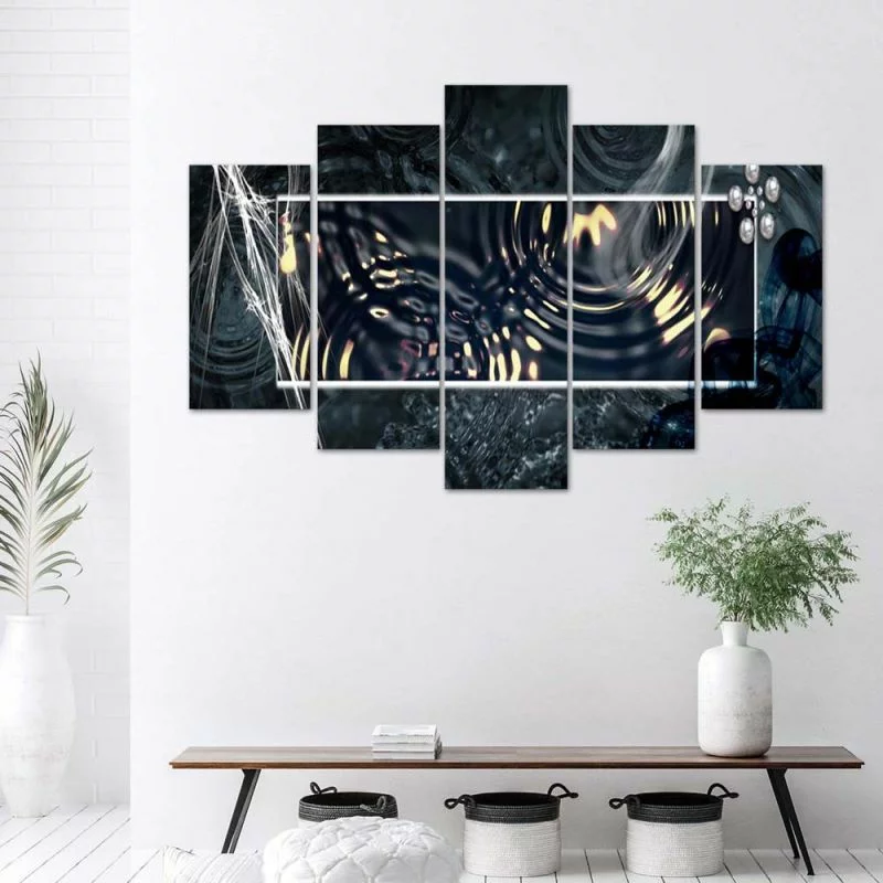 Obraz pięcioczęściowy Deco Panel, Ślady deszczu - obrazek 1