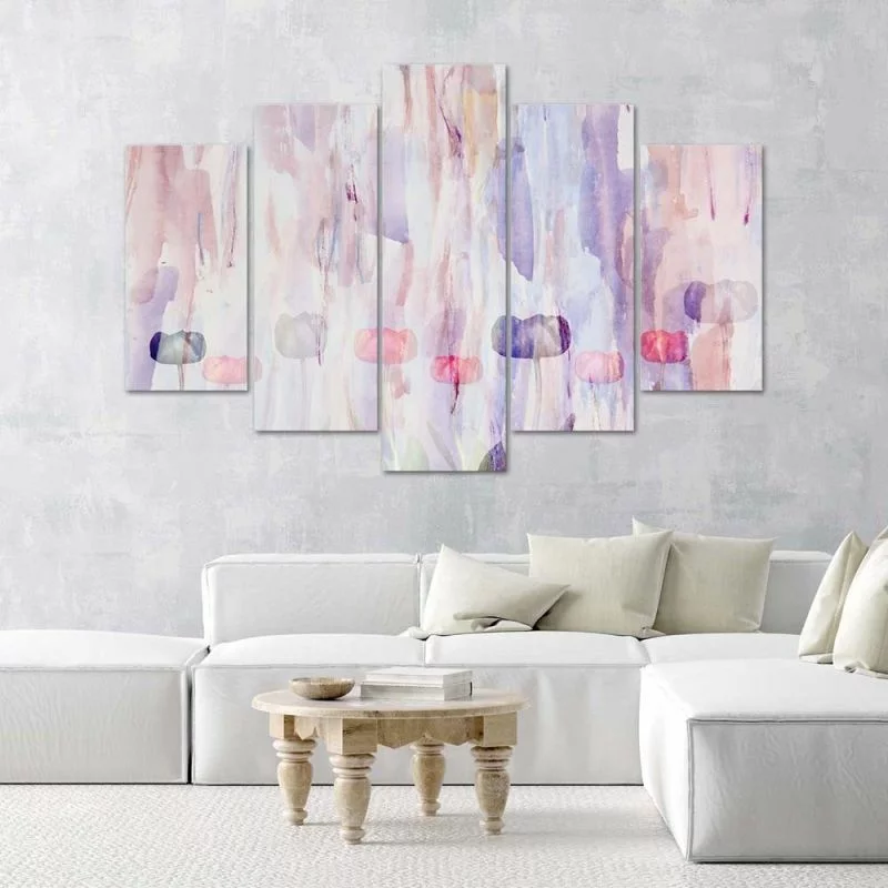 Obraz pięcioczęściowy Deco Panel, Liliowa abstrakcja - obrazek 1