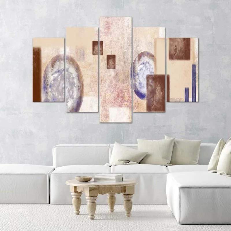 Obraz pięcioczęściowy Deco Panel, Dyskretna abstrakcja - obrazek 1