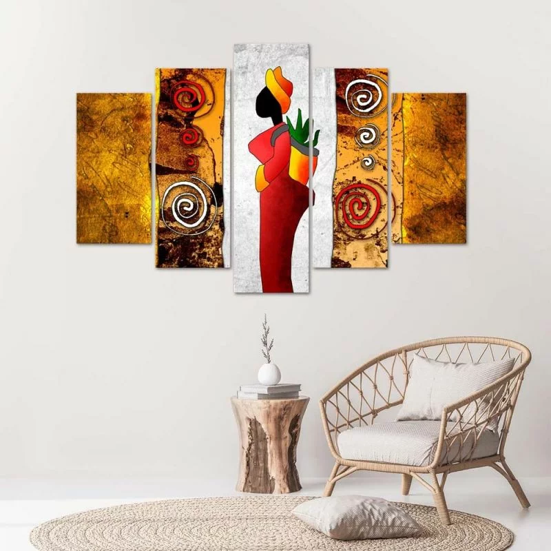 Obraz pięcioczęściowy Deco Panel, Afrykańska Kobieta - obrazek 1