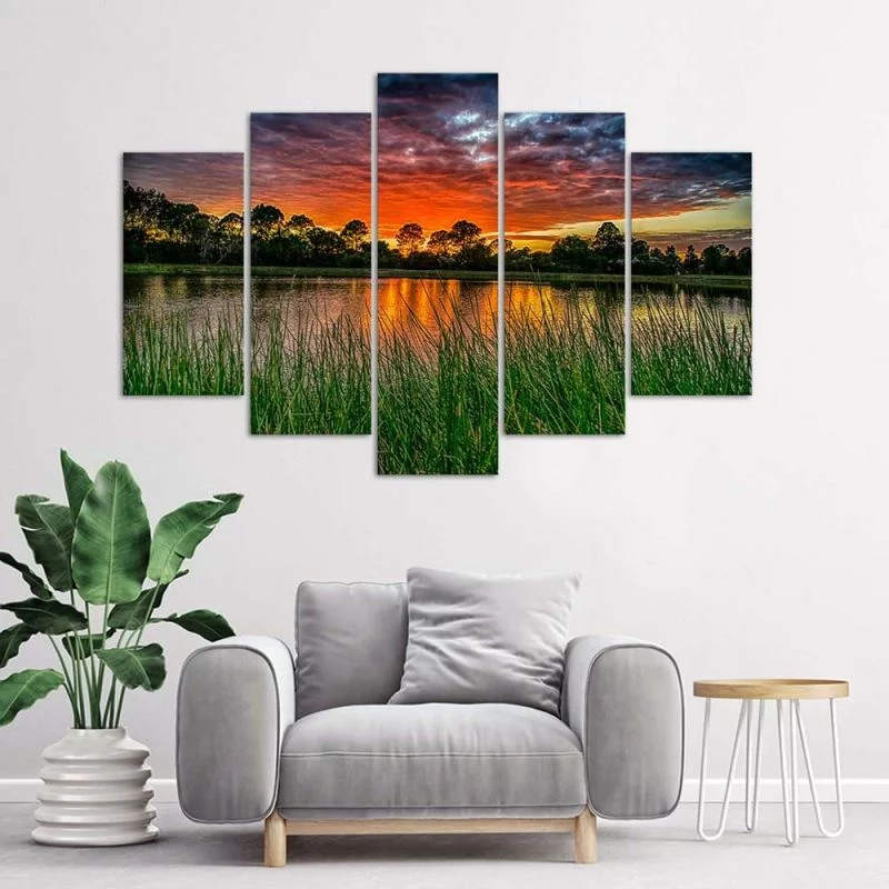 Obraz pięcioczęściowy Deco Panel, Niebo o zachodzie słońca - obrazek 1