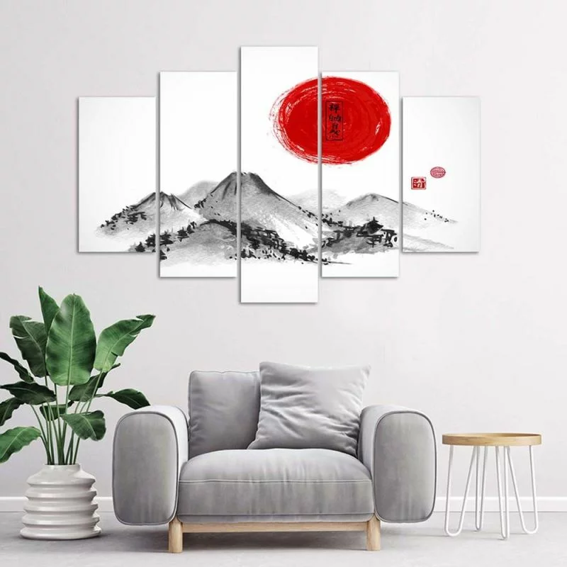 Obraz pięcioczęściowy Deco Panel, Słońce nad Japonią - obrazek 1