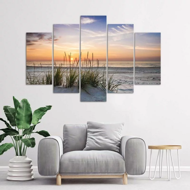 Obraz pięcioczęściowy Deco Panel, Spacer po wydmach - obrazek 1