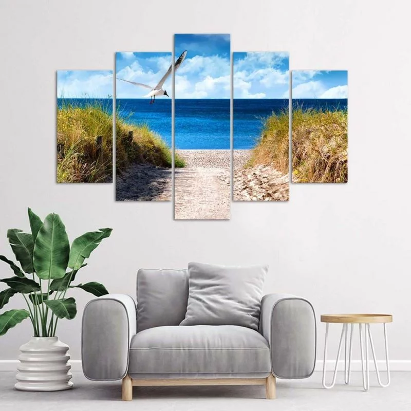 Obraz pięcioczęściowy Deco Panel, Powitanie morza - obrazek 1