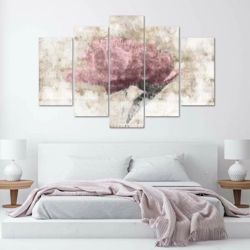 Obraz pięcioczęściowy Deco Panel, Pastelowy kwiat - obrazek 1