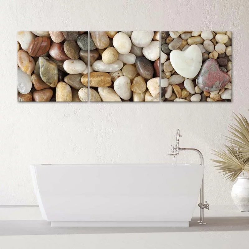 Zestaw obrazów Deco Panel, Kamienne serca - obrazek 1
