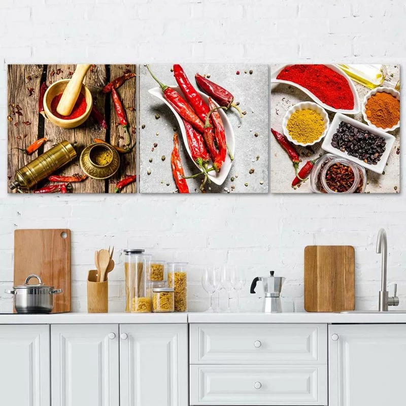 Zestaw obrazów Deco Panel, Ostre przyprawy z papryczki chili - obrazek 1