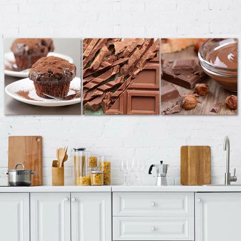Zestaw obrazów Deco Panel, Słodka czekolada - obrazek 1
