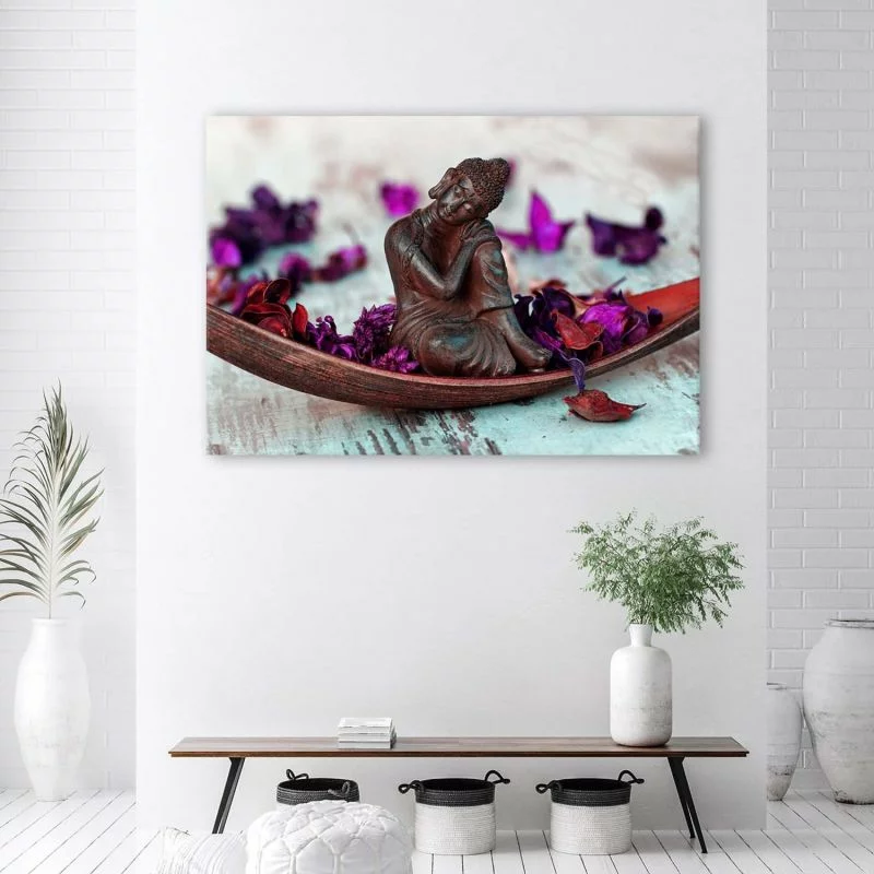 Obraz Deco Panel, Budda i płatki - obrazek 1