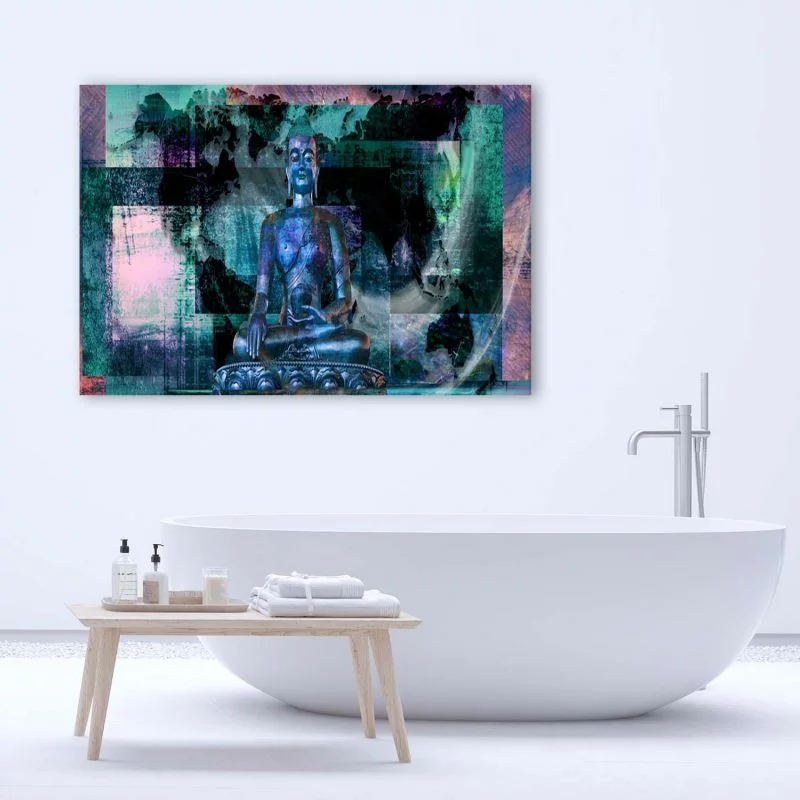 Obraz Deco Panel, Budda i abstrakcyjne tło - niebieskie - obrazek 1