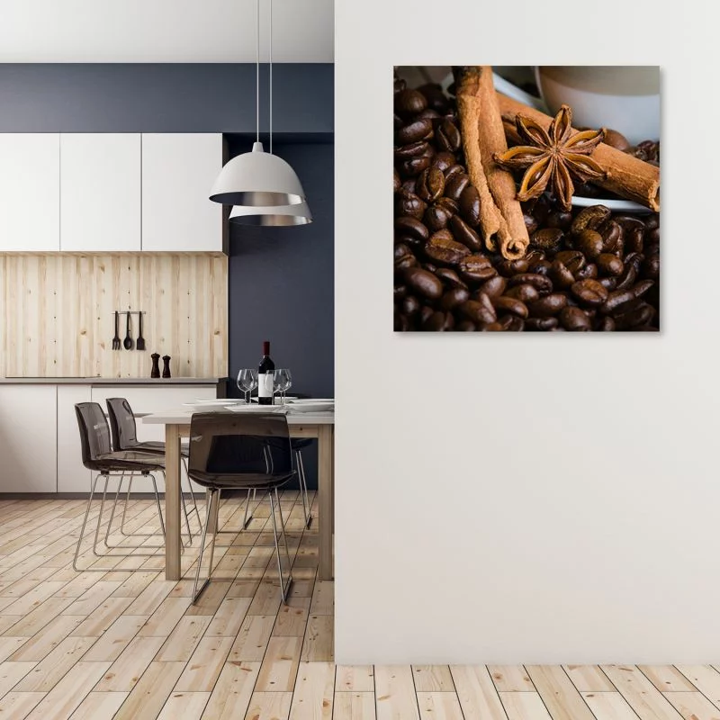 Obraz na płótnie, Gwiazdka anyżu i kawa - obrazek 1