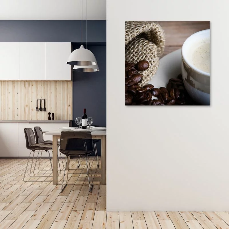 Obraz Deco Panel, Ziarana kawy i filiżanka - obrazek 1