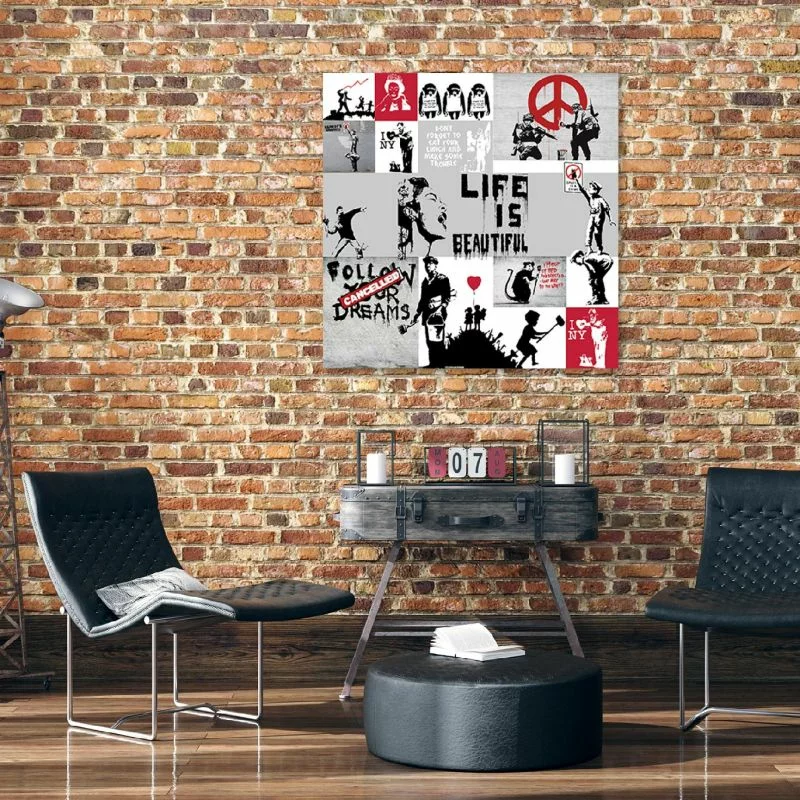 Obraz Deco Panel, Banksy kompozycja graffiti - obrazek 1