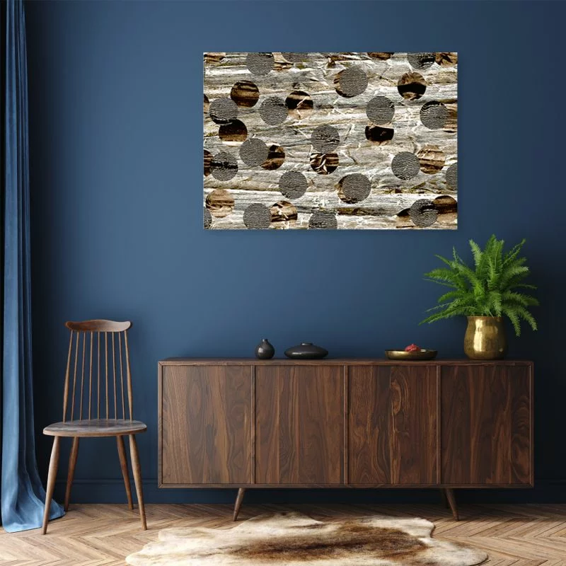 Obraz Deco Panel, Brązowe koła abstrakcja  - obrazek 1