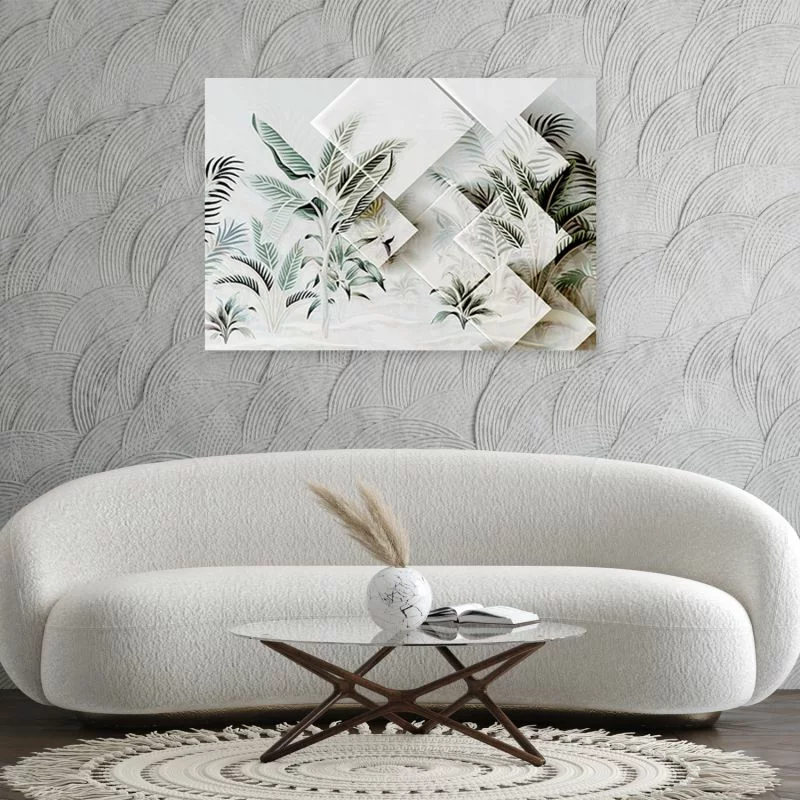 Obraz Deco Panel, Zielone liście 3D - obrazek 1