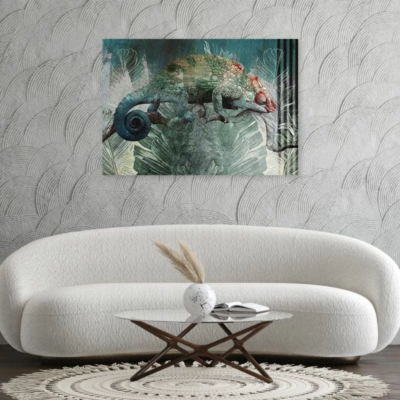Obraz Deco Panel, Kameleon w dżungli - obrazek 1