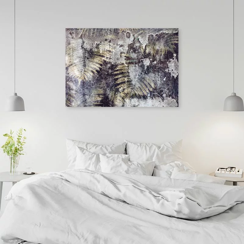 Obraz Deco Panel, Złote liście paproci - obrazek 1