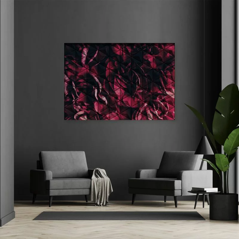Obraz Deco Panel, Czerwona abstrakcja geometryczna - obrazek 1