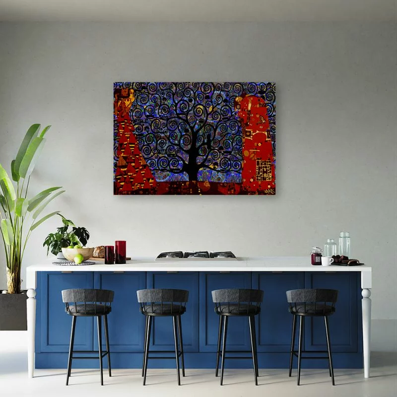 Obraz Deco Panel, Niebieskie drzewo życia abstrakcja - obrazek 1