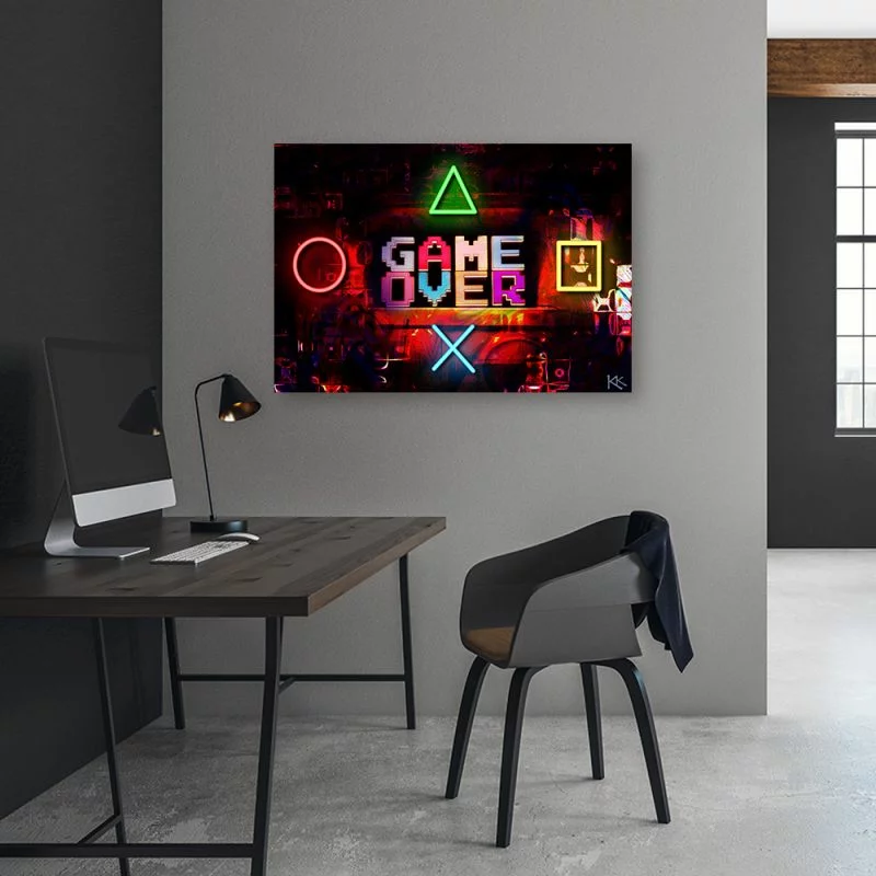 Obraz Deco Panel, Napis Game Over dla gracza - obrazek 1