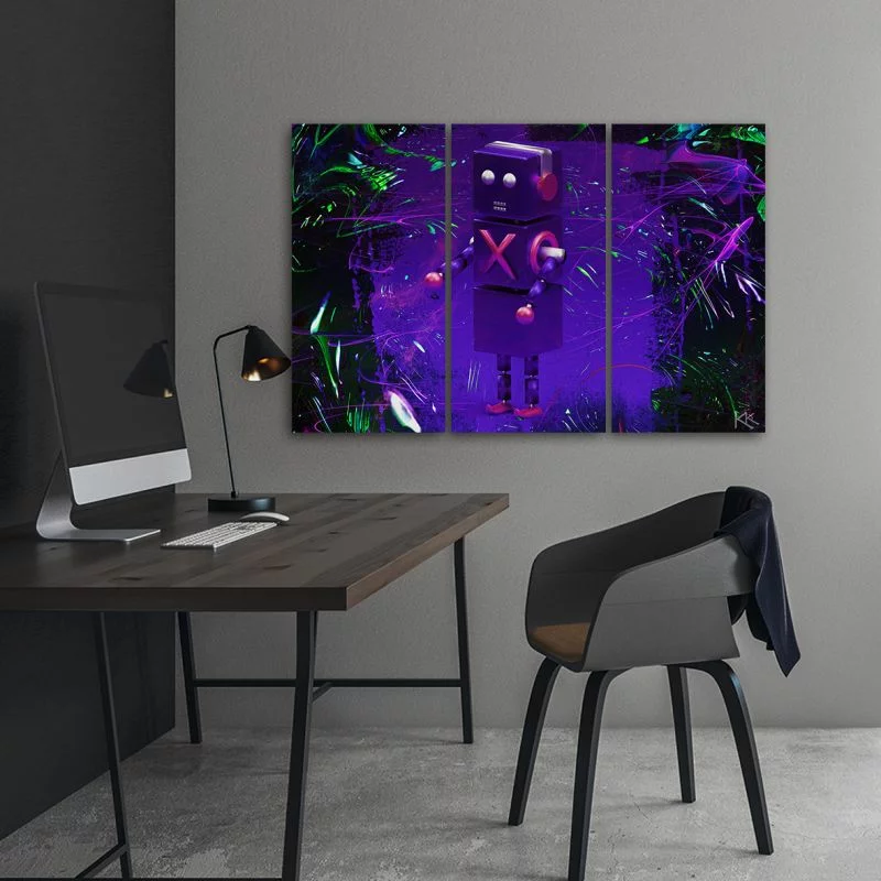 Obraz trzyczęściowy Deco Panel, Robot dla gracza - obrazek 1