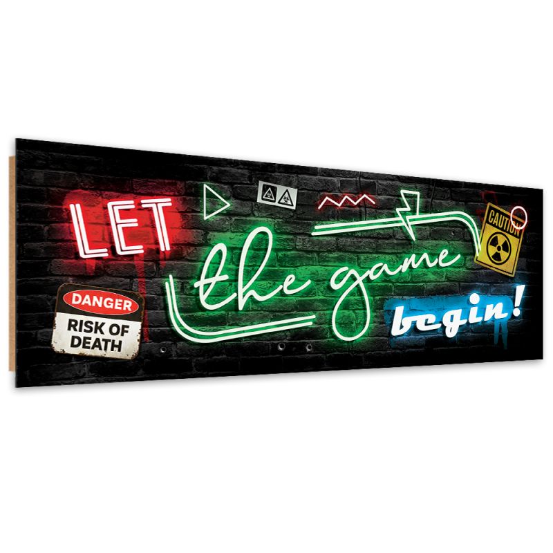 Obraz Deco Panel, Napis dla gracza neon gaming