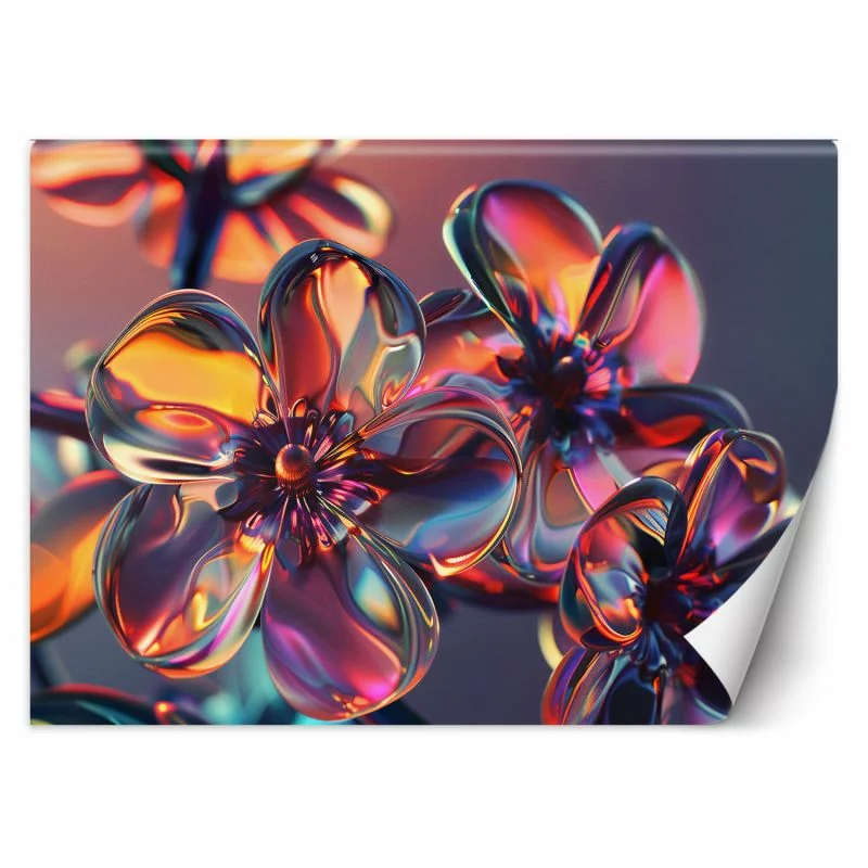 Fototapeta, Szklane kwiaty w pastelowych barwach - obrazek 1