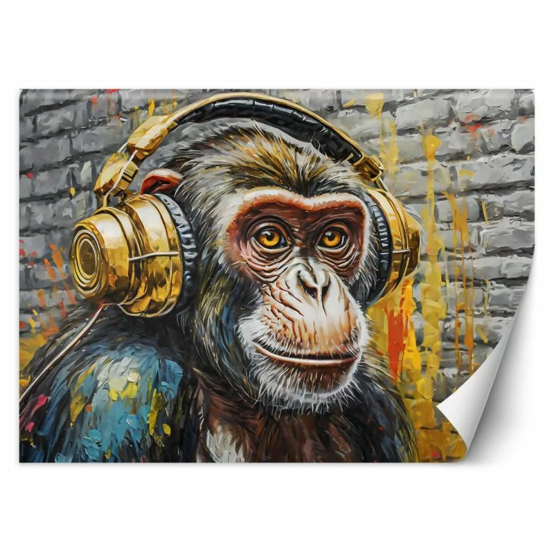 Fototapeta, Małpa DJ - obrazek 1