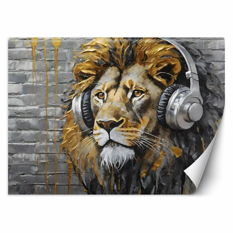 Fototapeta, Lew Muzyka Pop Art - obrazek 1