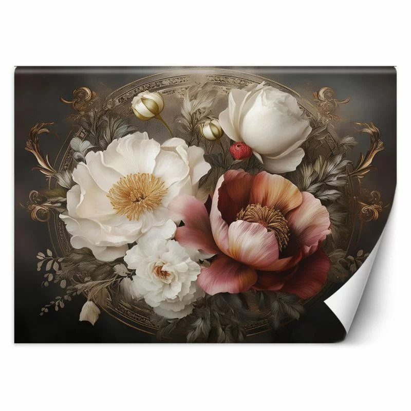 Fototapeta, Naturalne botaniczne kwiaty liściaste - obrazek 1