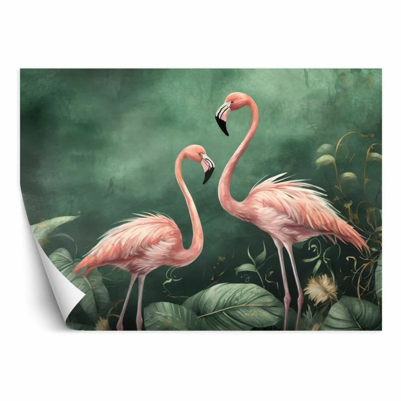 Fototapeta, Flamingi Natura Botanika - obrazek 1