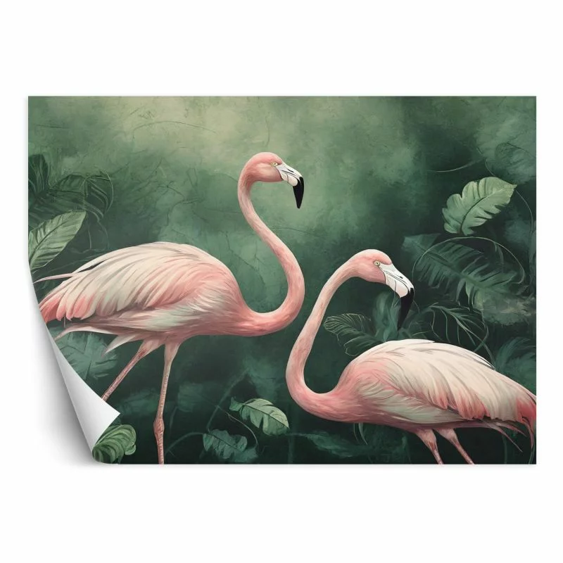 Fototapeta, Flamingi Botanika Przyroda - obrazek 1