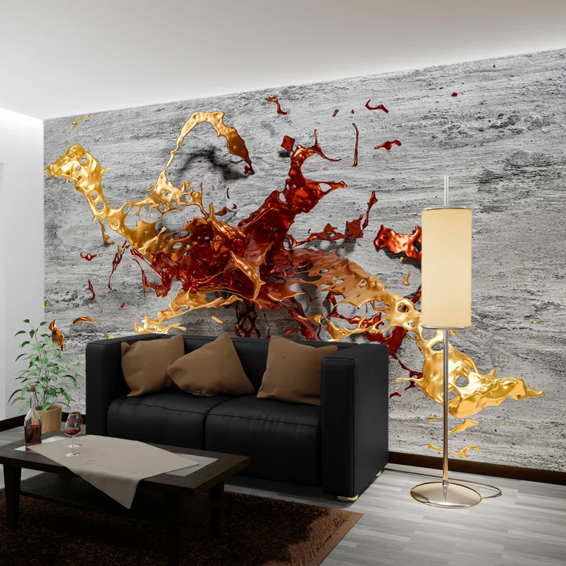 Fototapeta 3D ognisty kleks - obrazek 1