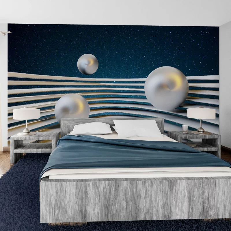 Fototapeta 3D gwizady i kule - obrazek 1
