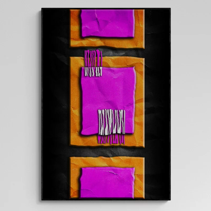 Obraz w ramie 80x120 - Abstrakcyjny Spływ Kolorów - obrazek 1