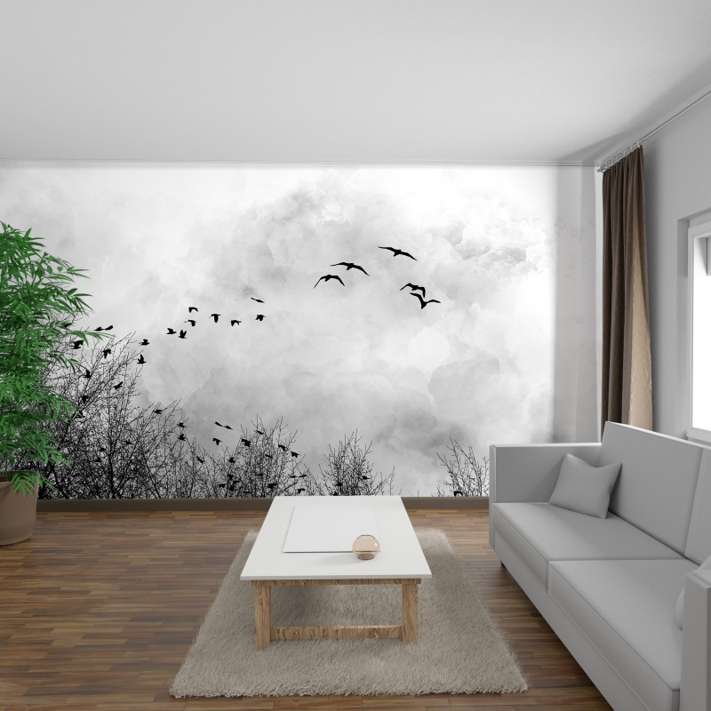 Fototapeta - lecące ptaki