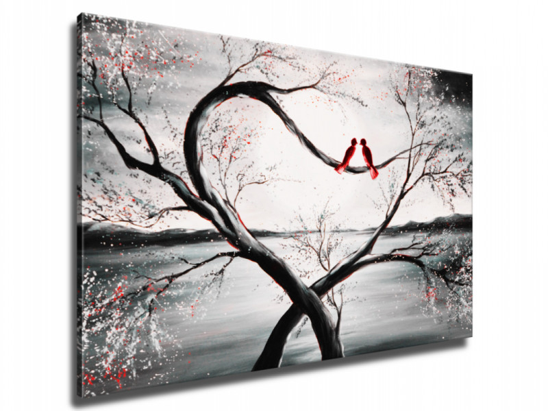 Obraz na pł&oacute;tnie - zakochane ptaszki II