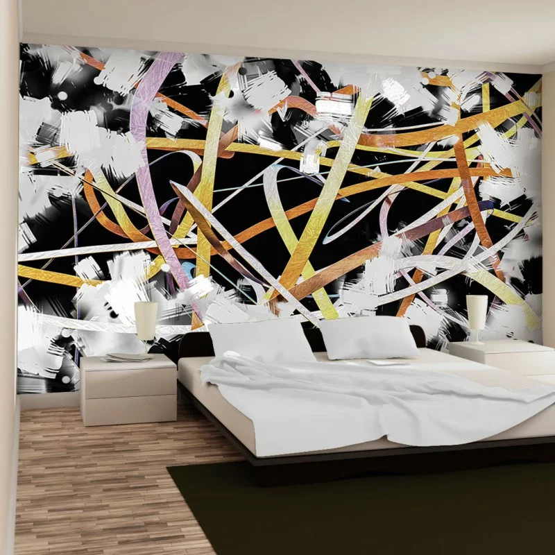 Fototapeta 3D do sypialni - nowoczena wstążka - obrazek 1