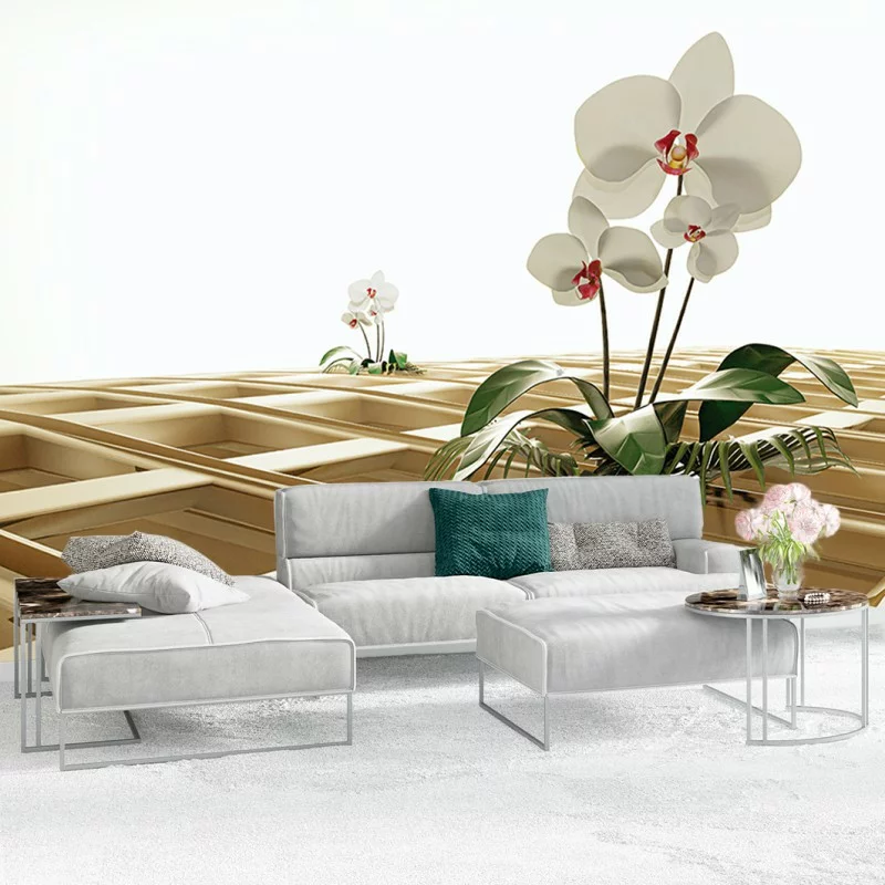Fototapeta 3D - osamotnione orchidee - obrazek 1