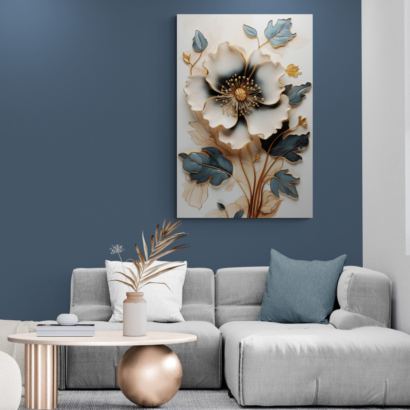 Nowoczesny obraz do salonu - kwiat Art 03