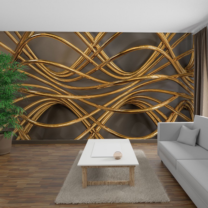 Fototapeta 3D Zlaté rúrky II