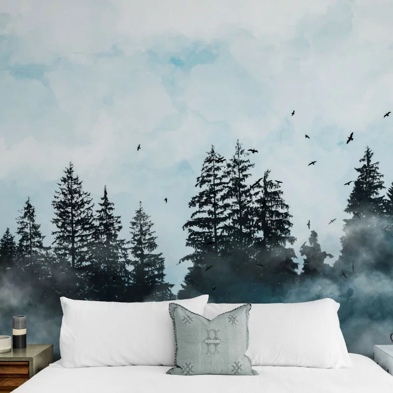 Fototapeta do sypialni - las ponad mgłą - obrazek 1