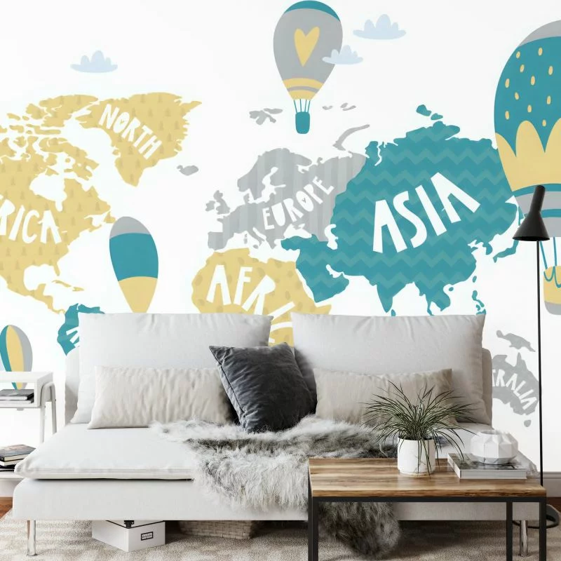 Fototapeta Mapa Dla Dzieci - obrazek 1