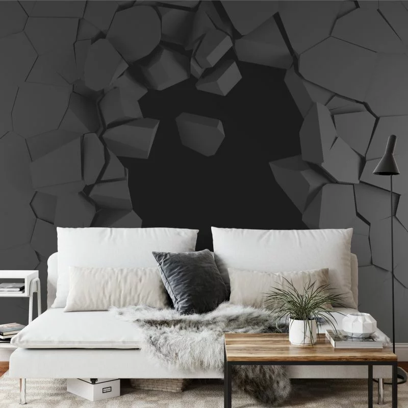 Fototapeta Dziura W Ścianie Efekt 3D - obrazek 1