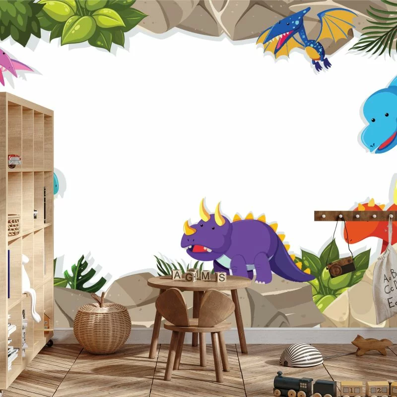 Fototapeta Dinozaury Na Skałach - obrazek 1