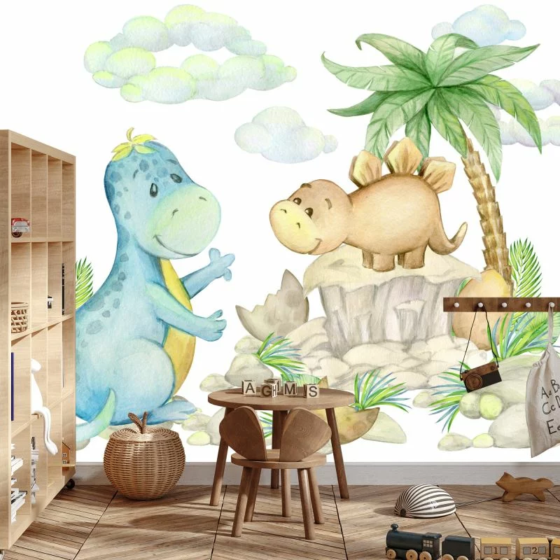 Fototapeta Małe Dinozaury Na Kamieniach - obrazek 1